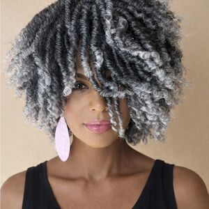 6 Inch Short Dreadlocks Afro loc wig with clips in synthetic faux braided new